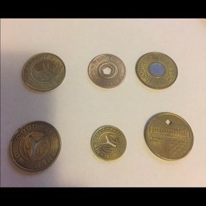 Nyc mta subway transit token set